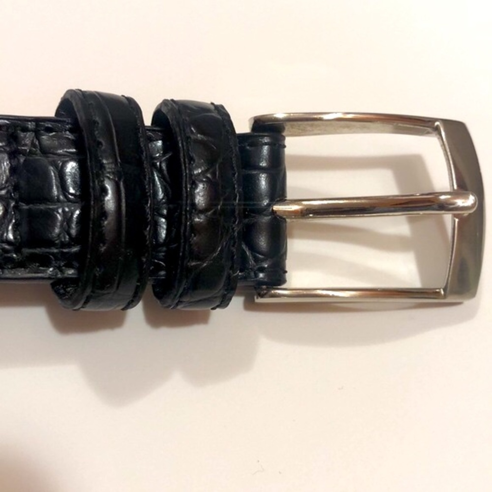 Zylos-George Machado Croco Leather Belt / Men’s